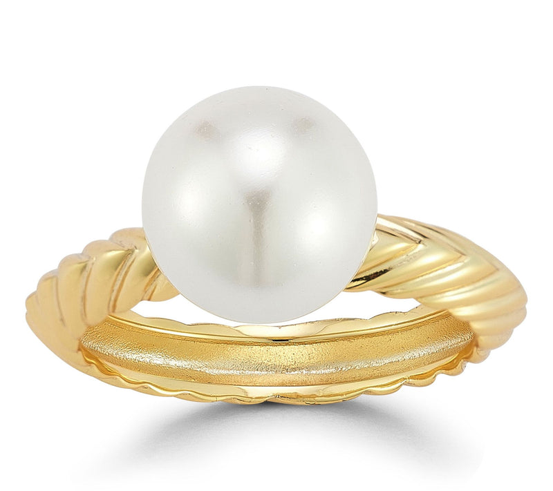 Sterlina Silver Cultured Pearl Braided Ring, Sterling — View 9