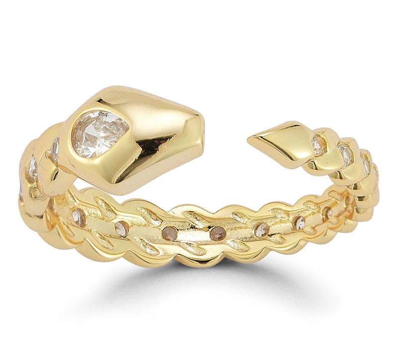 Sterlina Silver Braided Snake Cuff Ring, Sterling — Main view