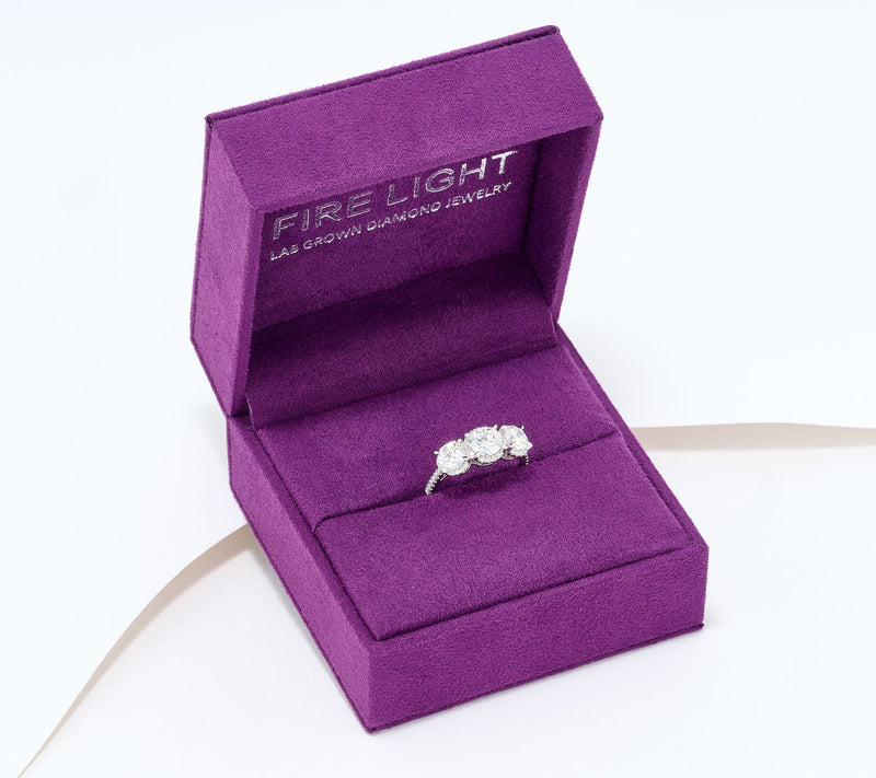 Fire Light Lab Grown Diamond 2.50 cttw Ring, 14K White — View 3