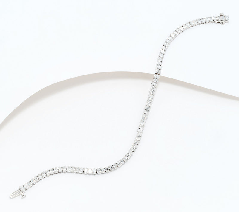 Fire Light Lab Grown Diamond 5 cttw Tennis Bracelet, 14K White — Main view