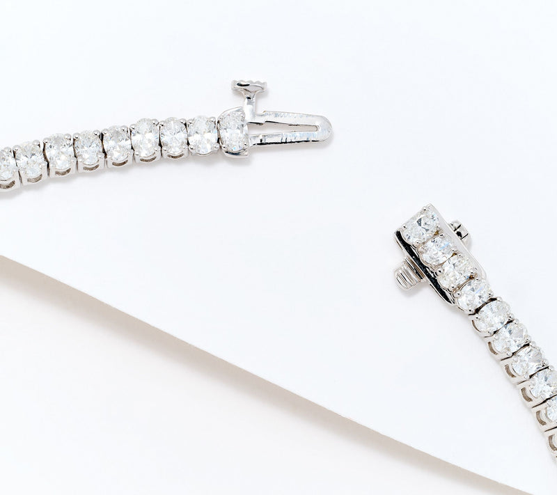 Fire Light Lab Grown Diamond 5 cttw Tennis Bracelet, 14K White — View 2