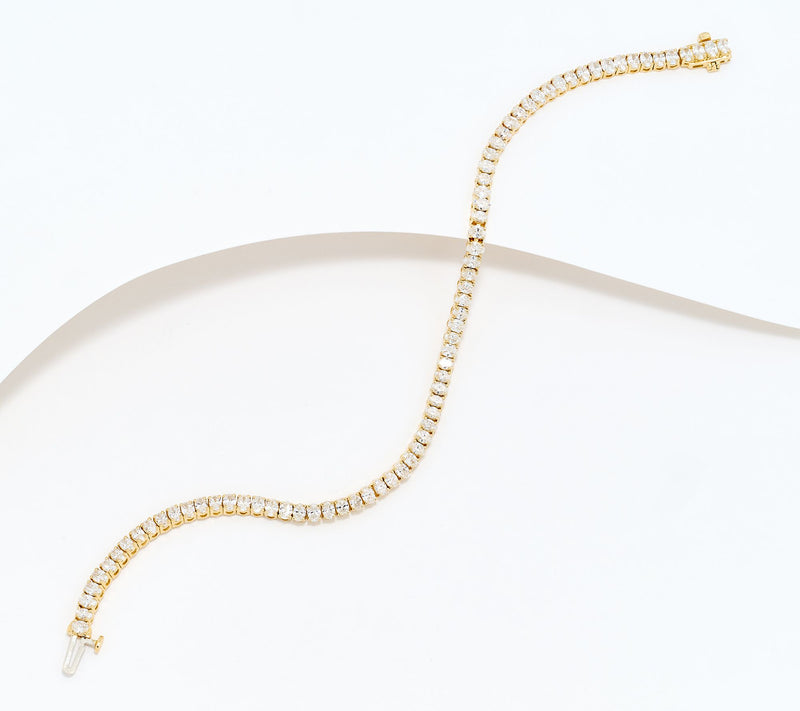 Fire Light Lab Grown Diamond 5 cttw Tennis Bracelet, 14K Yellow — Main view