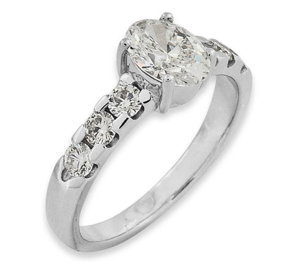 Dazzle Lab Grown Diamond 1.70 cttw Engagement Ring, Sterling