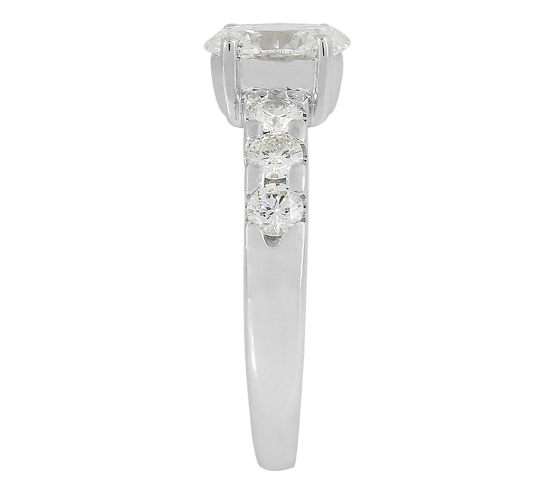 Dazzle Lab Grown Diamond 1.70 cttw Engagement Ring, Sterling — View 4