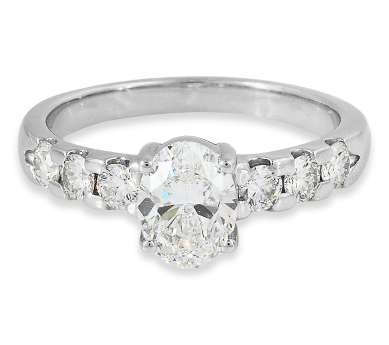 Dazzle Lab Grown Diamond 1.70 cttw Engagement Ring, Sterling — View 2