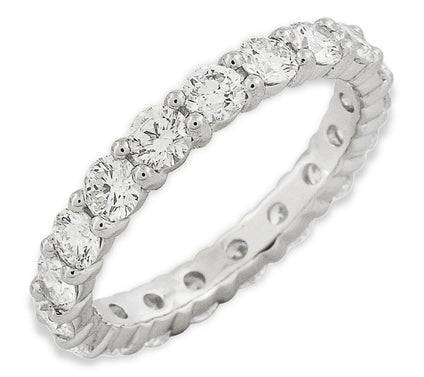 Dazzle Lab Grown Diamond 1.90 cttw Eternity Ring, Sterling