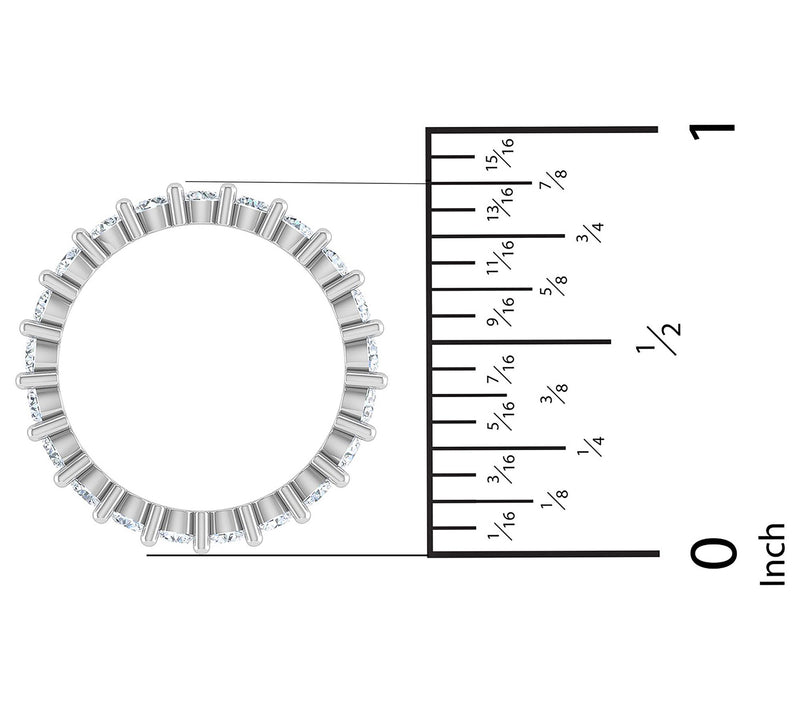 Dazzle Lab Grown Diamond 1.90 cttw Eternity Ring, Sterling — View 5