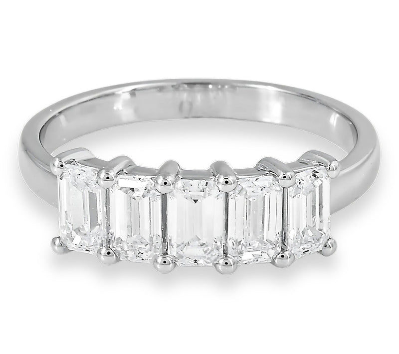 Dazzle Lab Grown Diamond 1.50 cttw 5-Stone Ring, Sterling — View 2