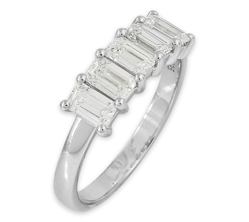 Dazzle Lab Grown Diamond 1.50 cttw 5-Stone Ring, Sterling — Main view