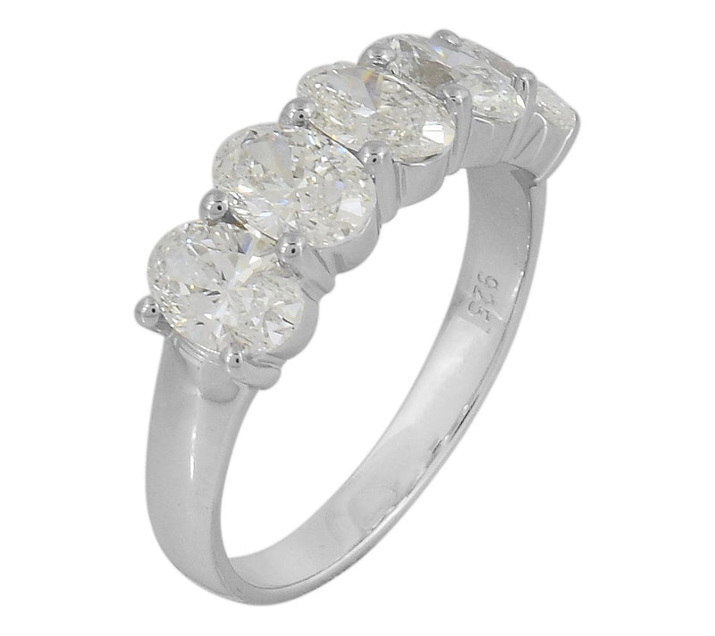 Dazzle Lab Grown Diamonds 1.95 cttw 5-Stone Ring, Sterling — View 10