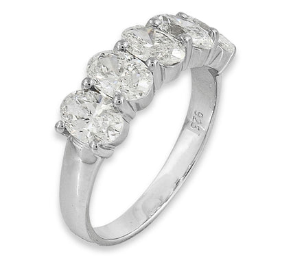 Dazzle Lab Grown Diamonds 1.95 cttw 5-Stone Ring, Sterling