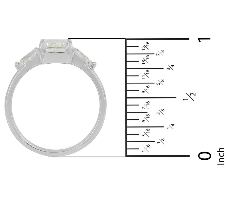 Dazzle Lab Grown Diamonds 2.35 cttw Ring, Sterling Silver — View 6