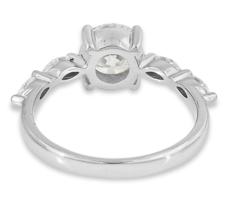Dazzle Lab Grown Diamonds 1.55 cttw 5-Stone Ring, Sterling — View 3