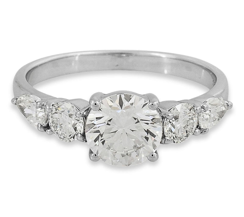 Dazzle Lab Grown Diamond 2.15 cttw 5-Stone Ring, Sterling — View 2