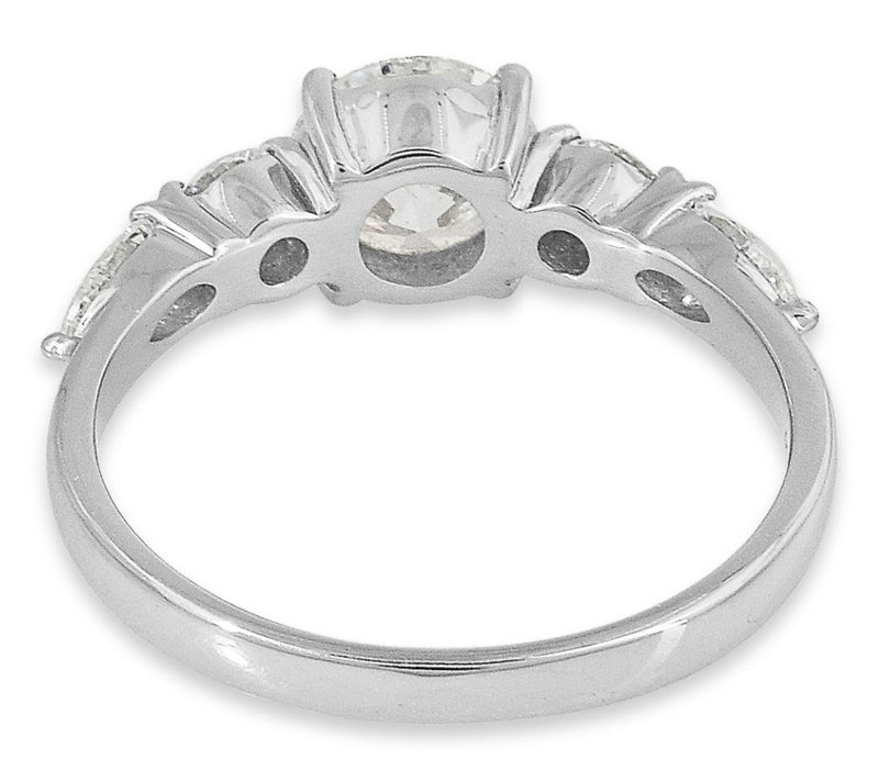 Dazzle Lab Grown Diamond 2.15 cttw 5-Stone Ring, Sterling — View 3