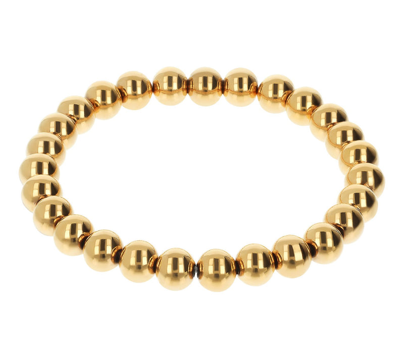 Steel by Design Polished 8mm Bead Stretch  Bracelet — View 7