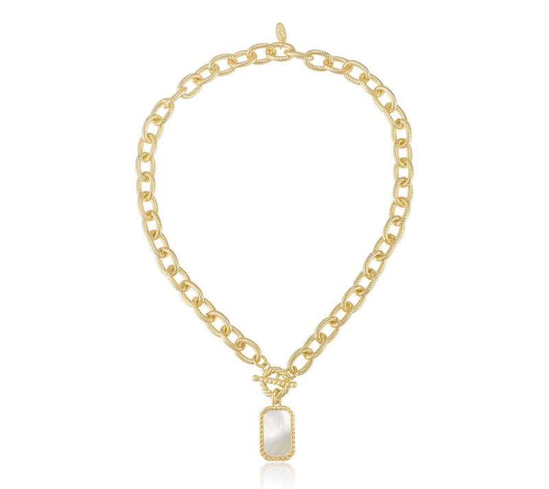 Ettika Mother of Pearl Toggle Necklace — Main view