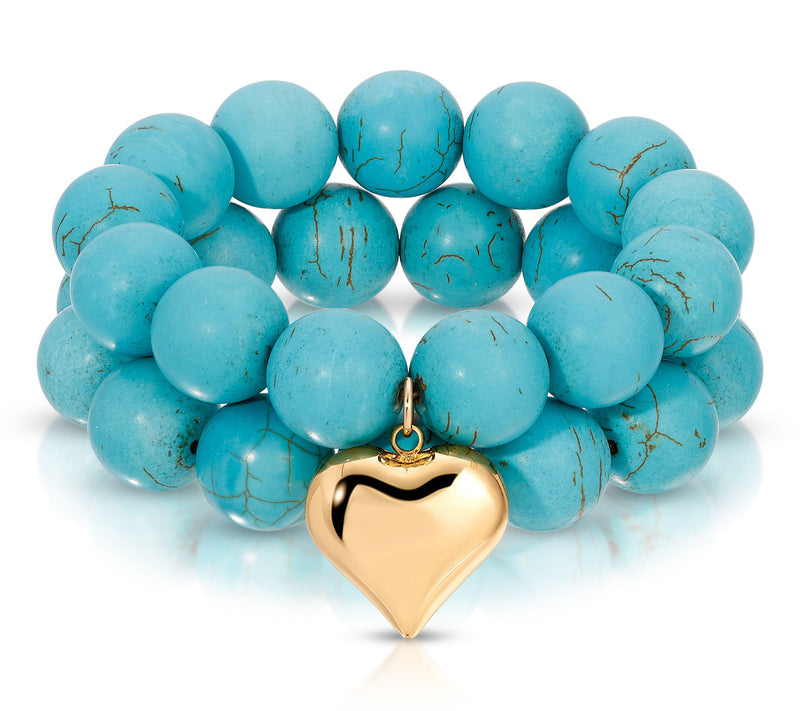 Ettika Luck and Love Turquoise Bracelet Set — Main view