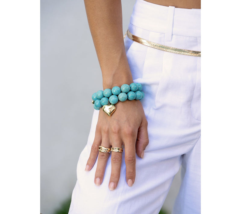 Ettika Luck and Love Turquoise Bracelet Set — View 3