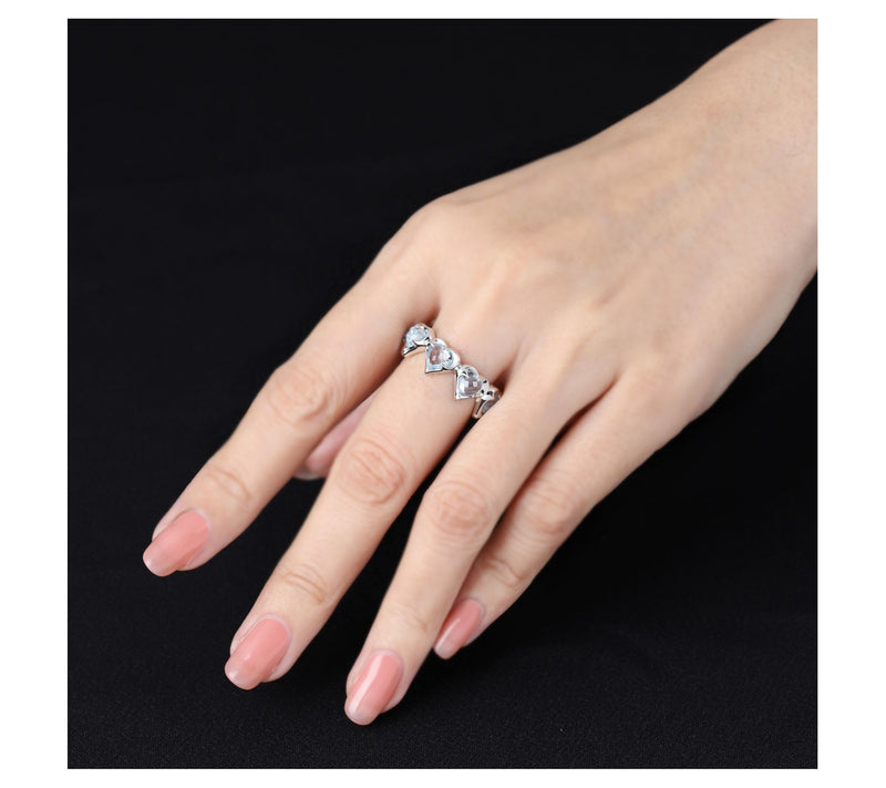 Margo Manhattan Sterling Silver Blue Topaz LoveRing Set — View 6