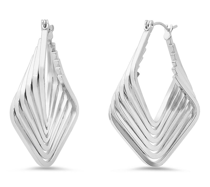Steel By Design Geometric Hoop Earrings — Main view