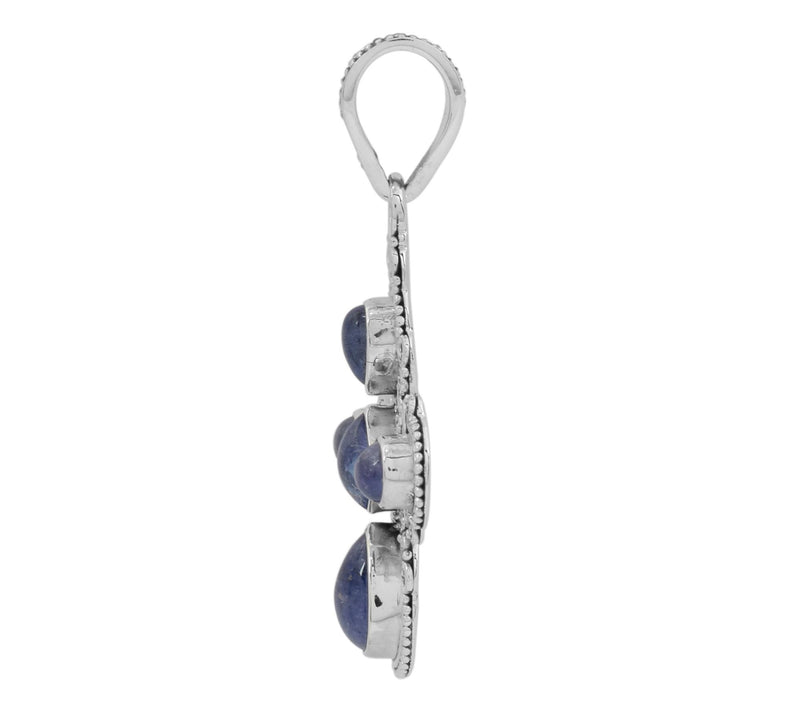 Artisan Crafted Sterling Silver Tanzanite Pendant — View 2
