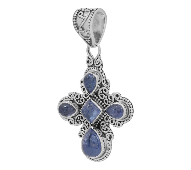 Artisan Crafted Sterling Silver Tanzanite Pendant — Main view