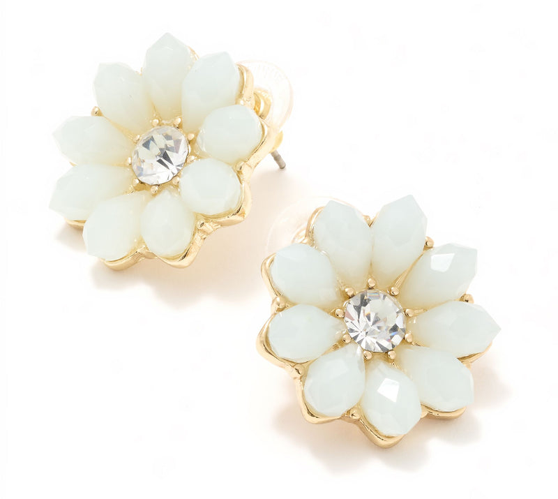 Joan Rivers Flower Button Post Earrings — View 7