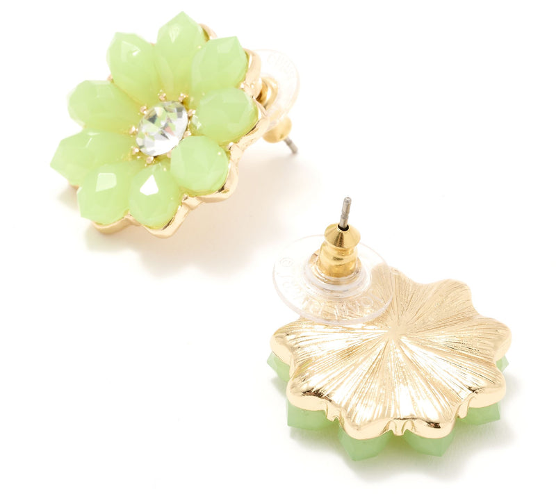 Joan Rivers Flower Button Post Earrings — View 2