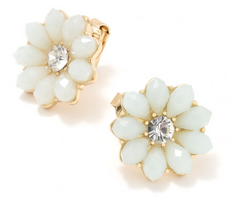 Joan Rivers Flower Button Clip-On Earring — View 7