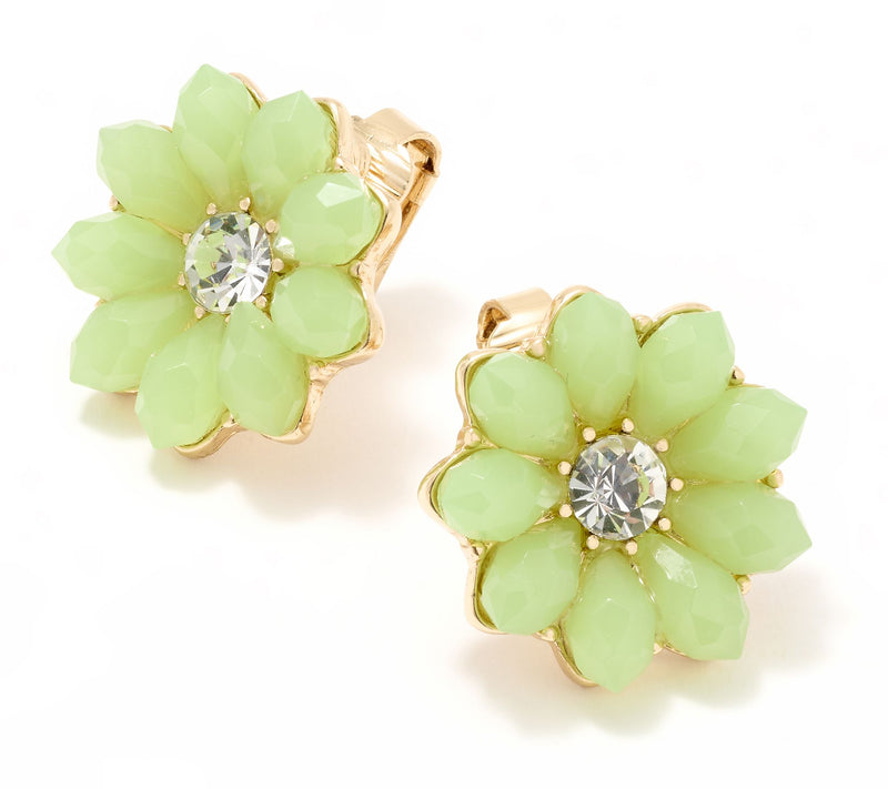 Joan Rivers Flower Button Clip-On Earring — View 8