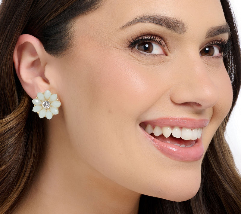 Joan Rivers Flower Button Clip-On Earring — View 3