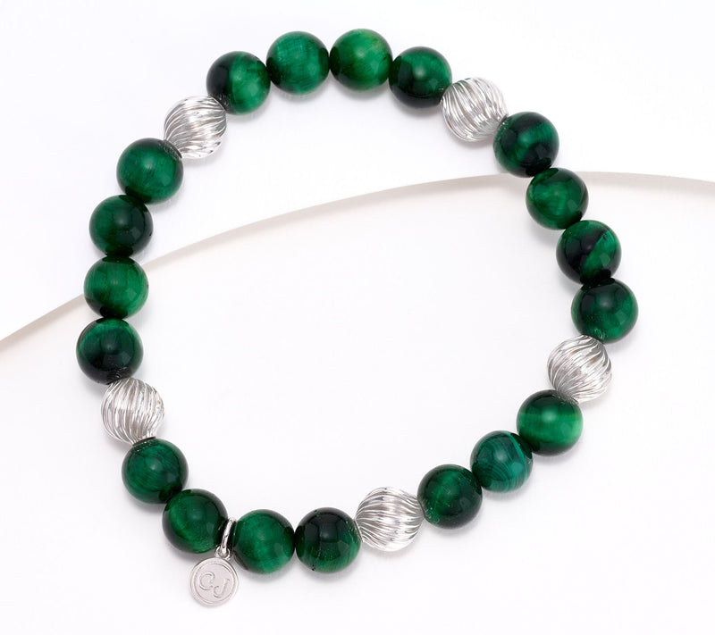 Christian James by Scott Grimes Sterling Silver Gemstone Bead Ripple Bracelet — View 13