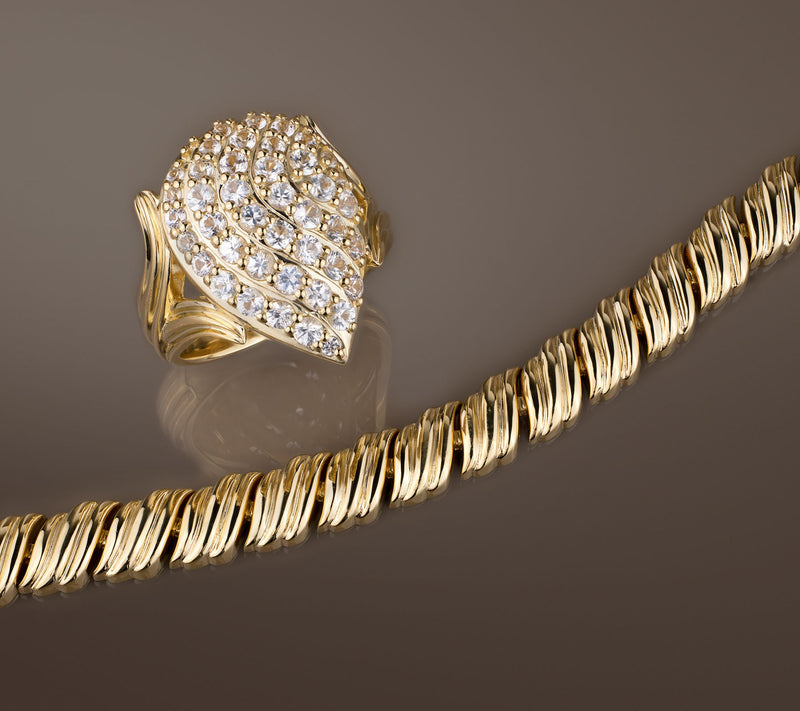 Christian James by Scott Grimes 14K Gold Clad Ripple Link Bracelet, 13.0g — View 6