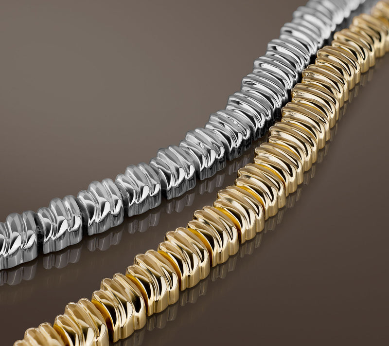 Christian James by Scott Grimes 14K Gold Clad Ripple Link Bracelet, 13.0g — View 5