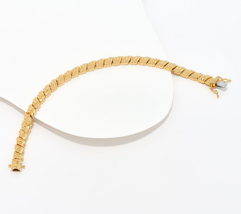 Christian James by Scott Grimes 14K Gold Clad Ripple Link Bracelet, 13.0g — Main view