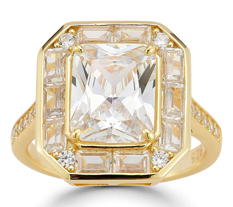 Sterlina Silver Radiant Cocktail Ring, Sterling — View 9