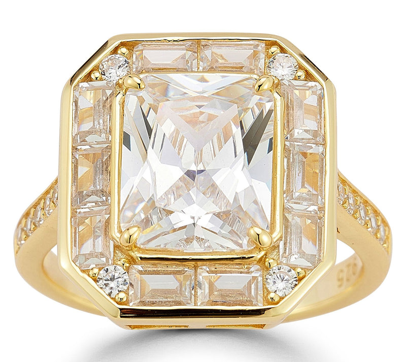 Sterlina Silver Radiant Cocktail Ring, Sterling — Main view
