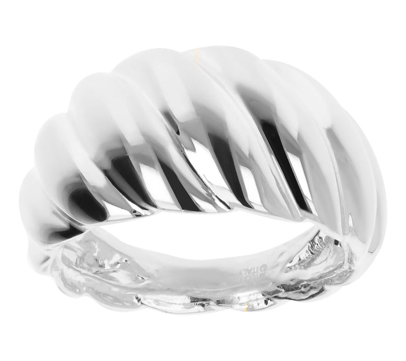 UltraFine 950 Silver Croissant Ring — View 3