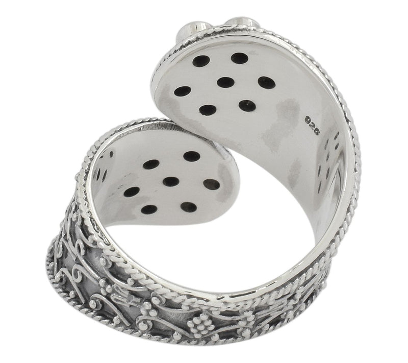 Artisan Crafted Sterling Multi-Gemstone BypassRing, Sterling — View 5