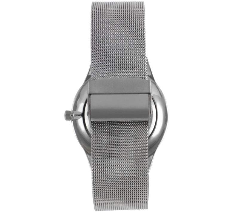 Peugeot Men's Stainless Steel Slim Grey Dial Mesh Watch — View 2