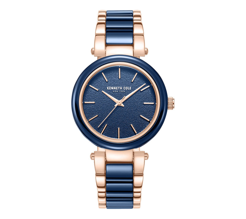 Kenneth Cole New York Women's Rosetone Blue Dial Watch — View 3