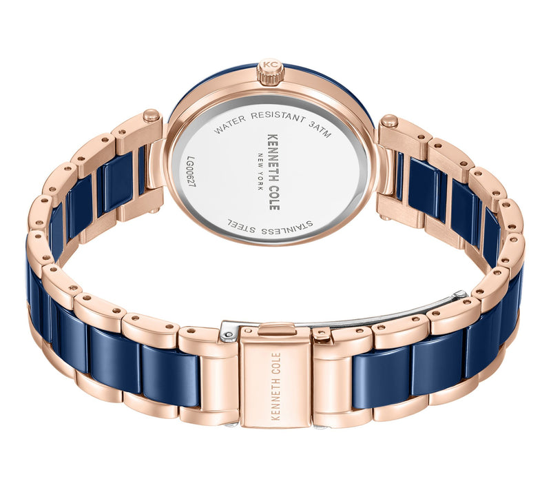 Kenneth Cole New York Women's Rosetone Blue Dial Watch — View 5