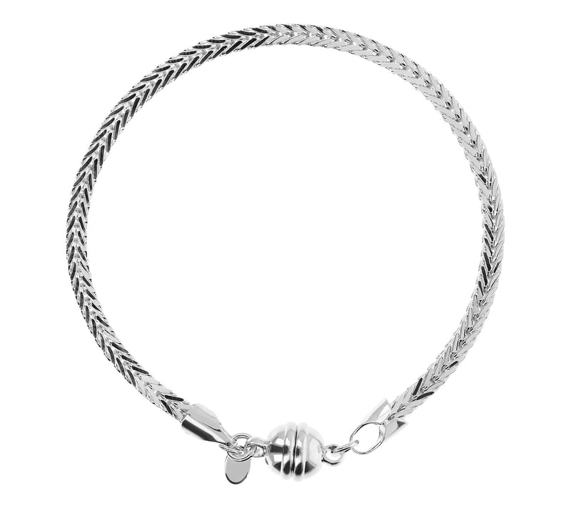 David Markstein Bronze Magnet Closure Spiga Chain Bracelet — View 6
