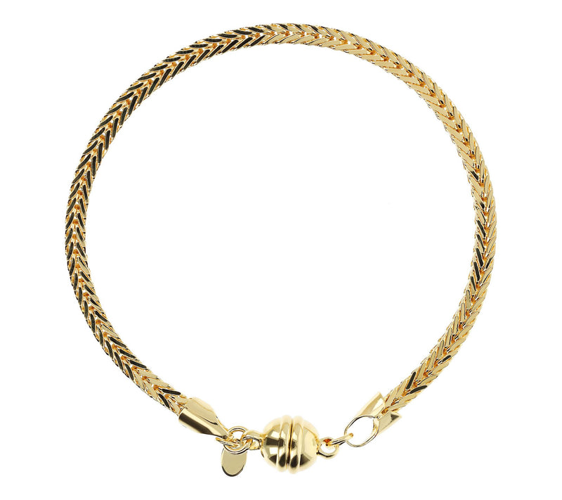 David Markstein Bronze Magnet Closure Spiga Chain Bracelet — View 7