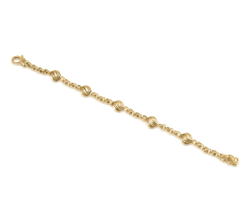 Christian James 14K Gold Clad Bead Station RoloLink Bracelet — View 4