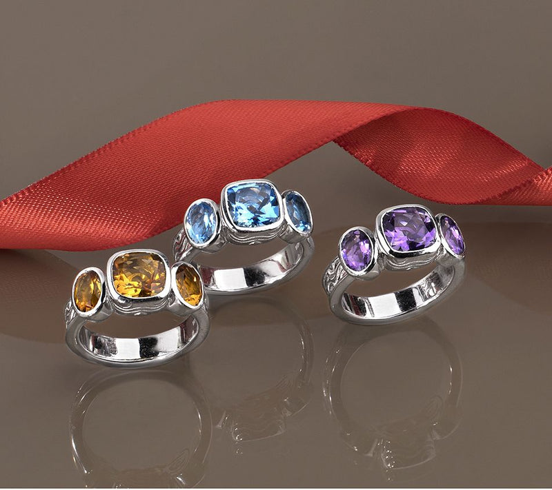 Christian James by Scott Grimes Sterling Gemstone Ring — View 7