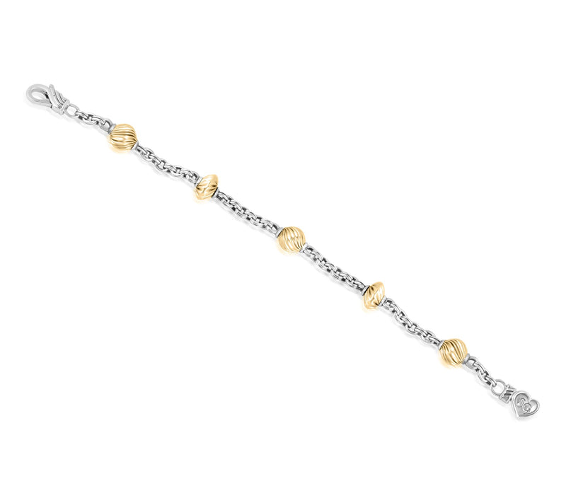Christian James Two-Tone Sterling Alternating Bead Bracelet — View 4