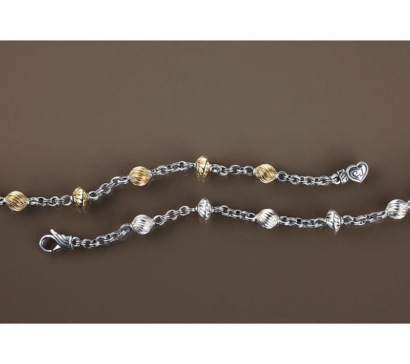 Christian James Two-Tone Sterling Alternating Bead Bracelet — View 7