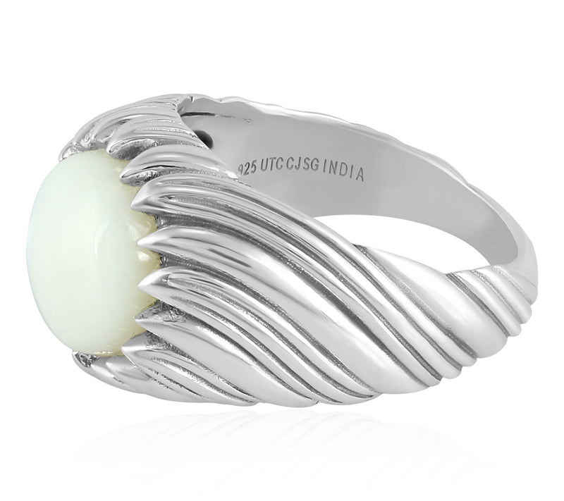 Christian James by Scott Grimes Sterling Mother of Pearl Ring — View 3